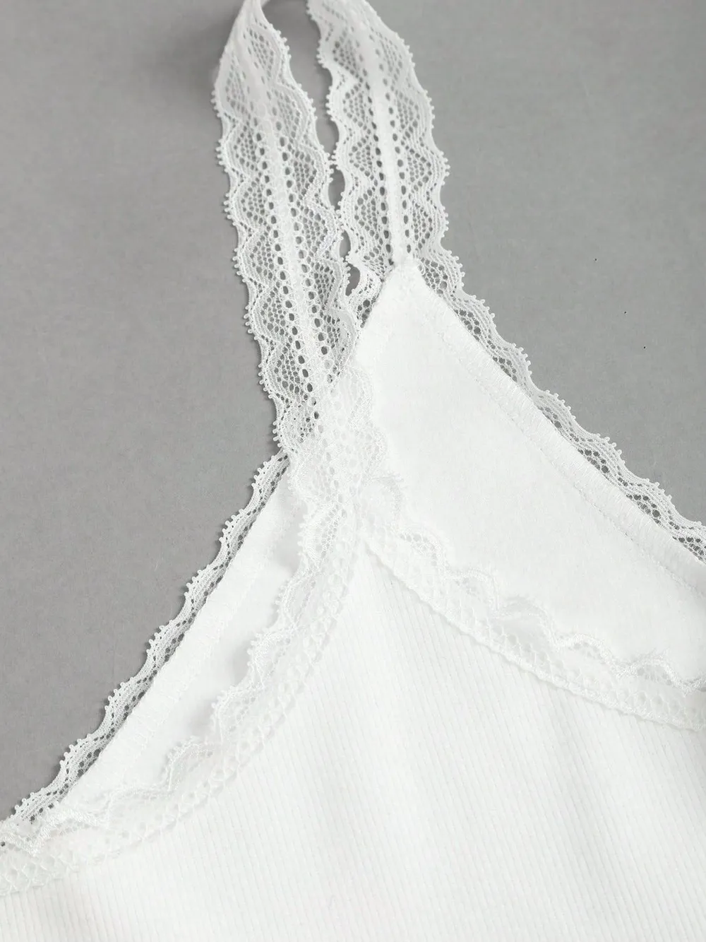 Lace Detail V-Neck Wide Strap Tank, image 6