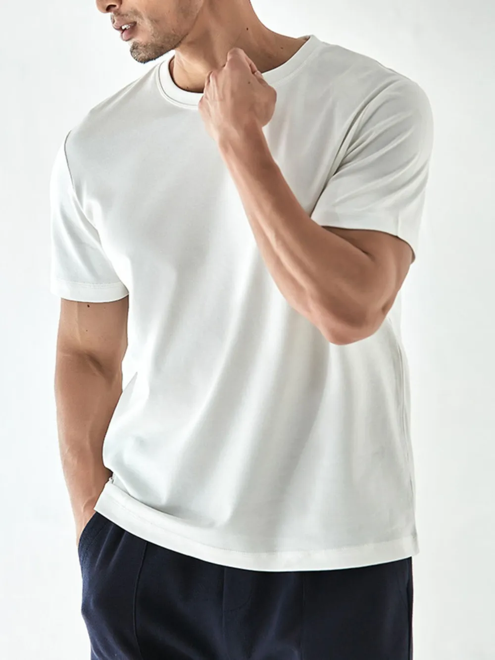 Men's Full Size Round Neck Short Sleeve T-Shirt Plus Size, image 2