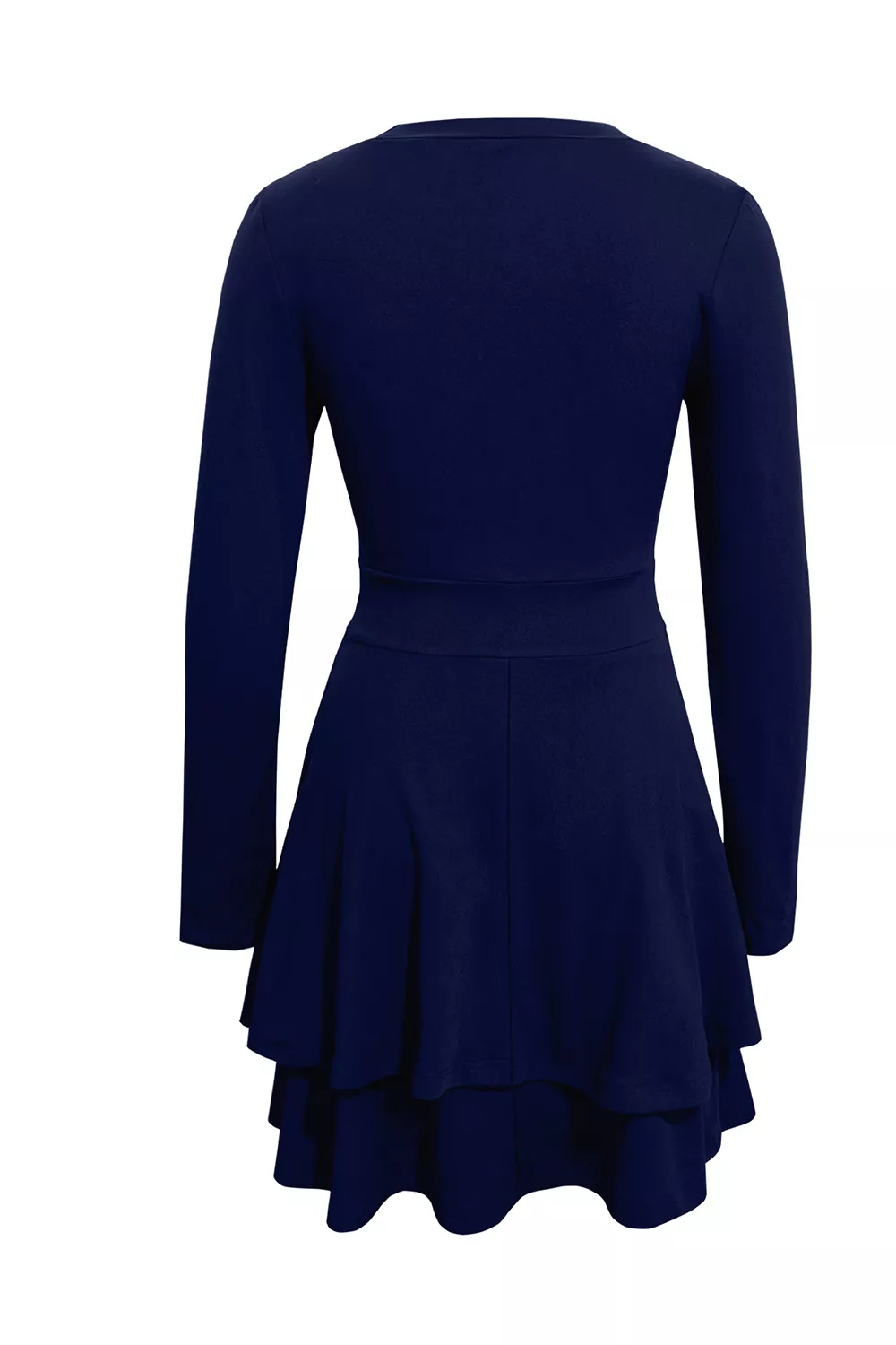 Layered Long Sleeve V-Neck Mini Dress, image 13