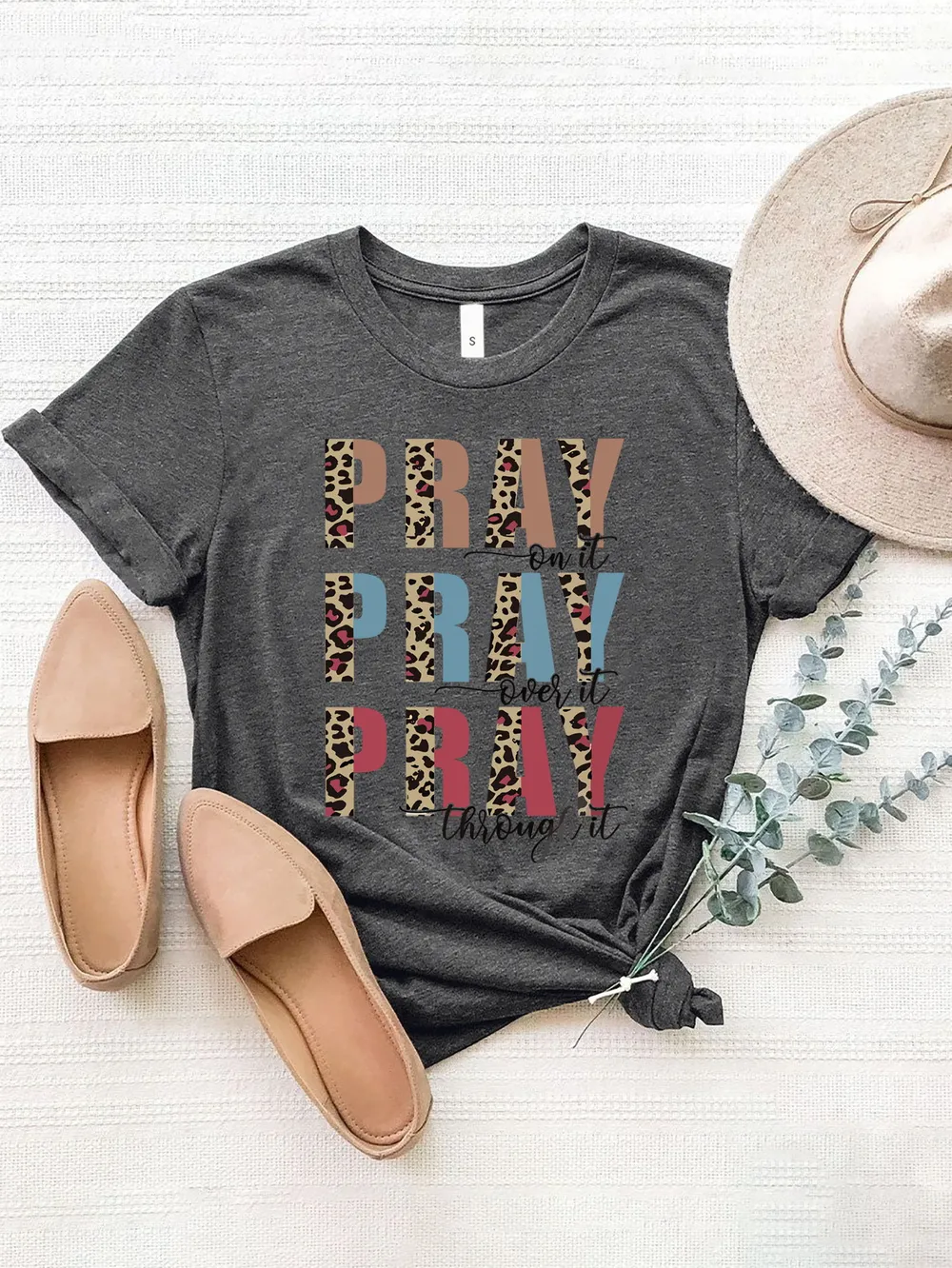 Letter Graphic Round Neck Short Sleeve T-Shirt, image 11