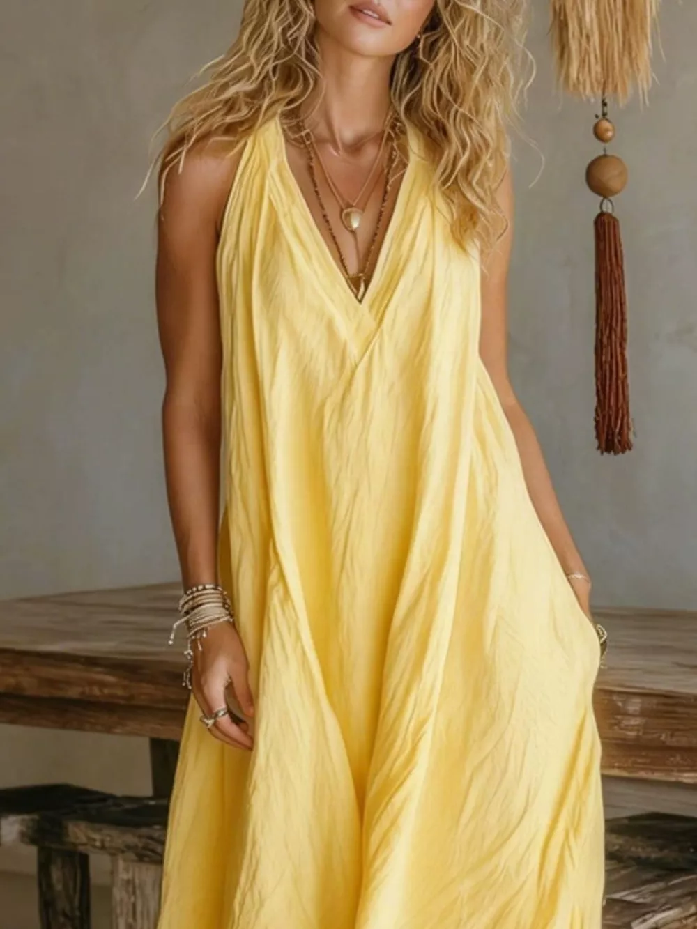 Full Size Sleeveless Flowy Maxi Dress Plus Size, image 10