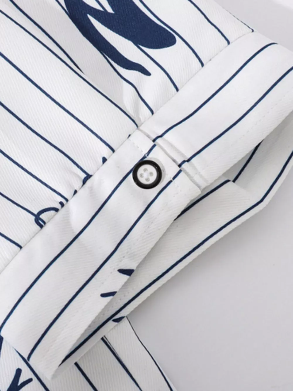 Men's Plus Size Striped Print Short Sleeve Casual Shirt, image 5