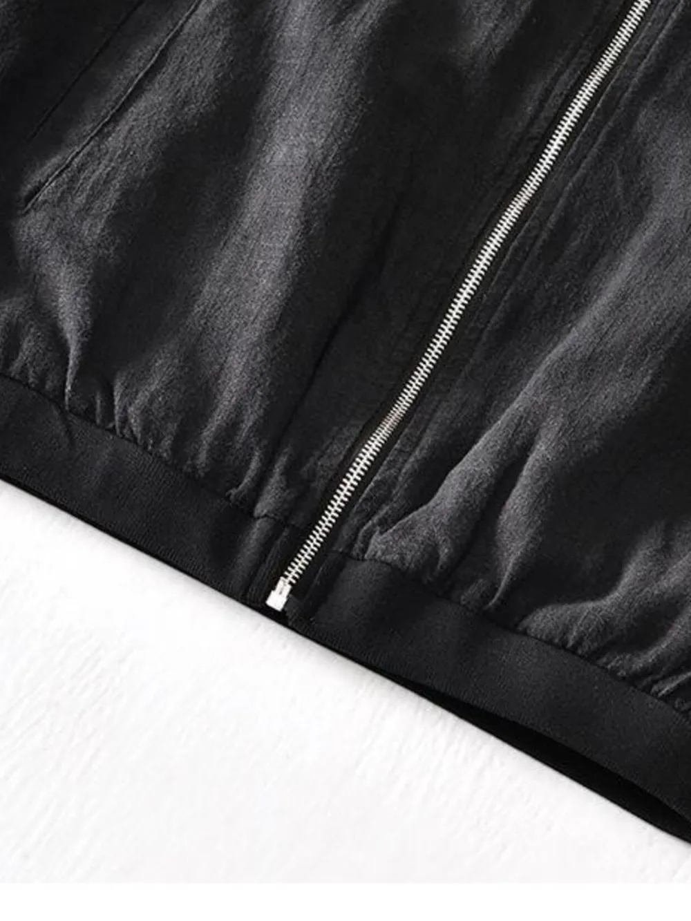 Men's Plus Size Zip Up Long Sleeve Jacket, image 5