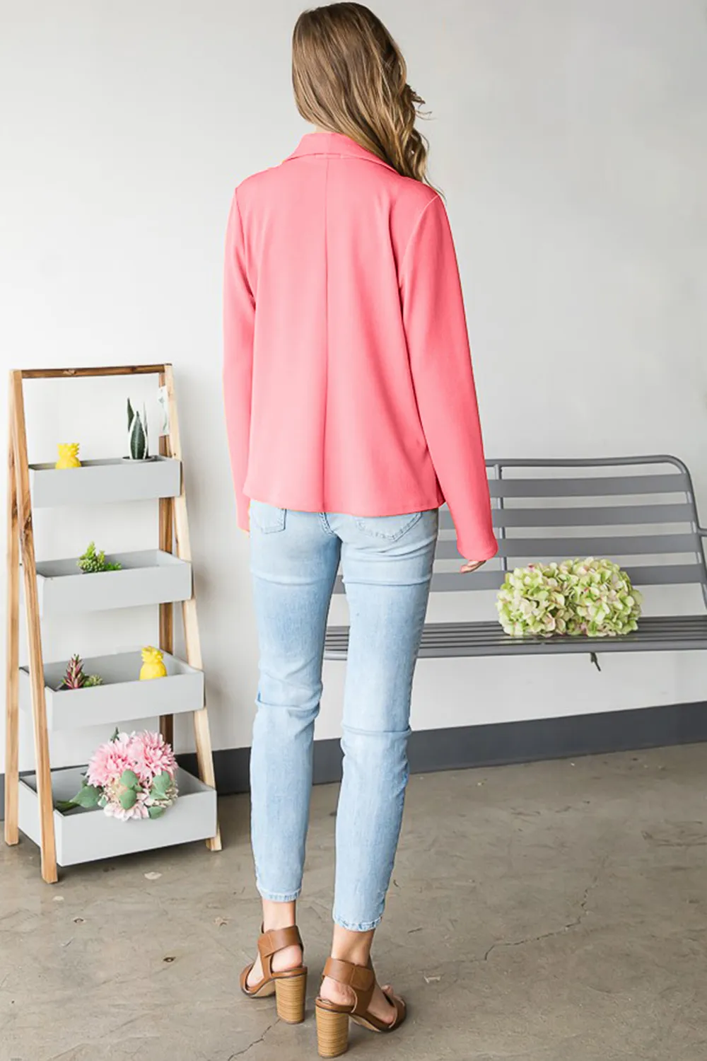 Open Front Long Sleeve Blazer, image 2