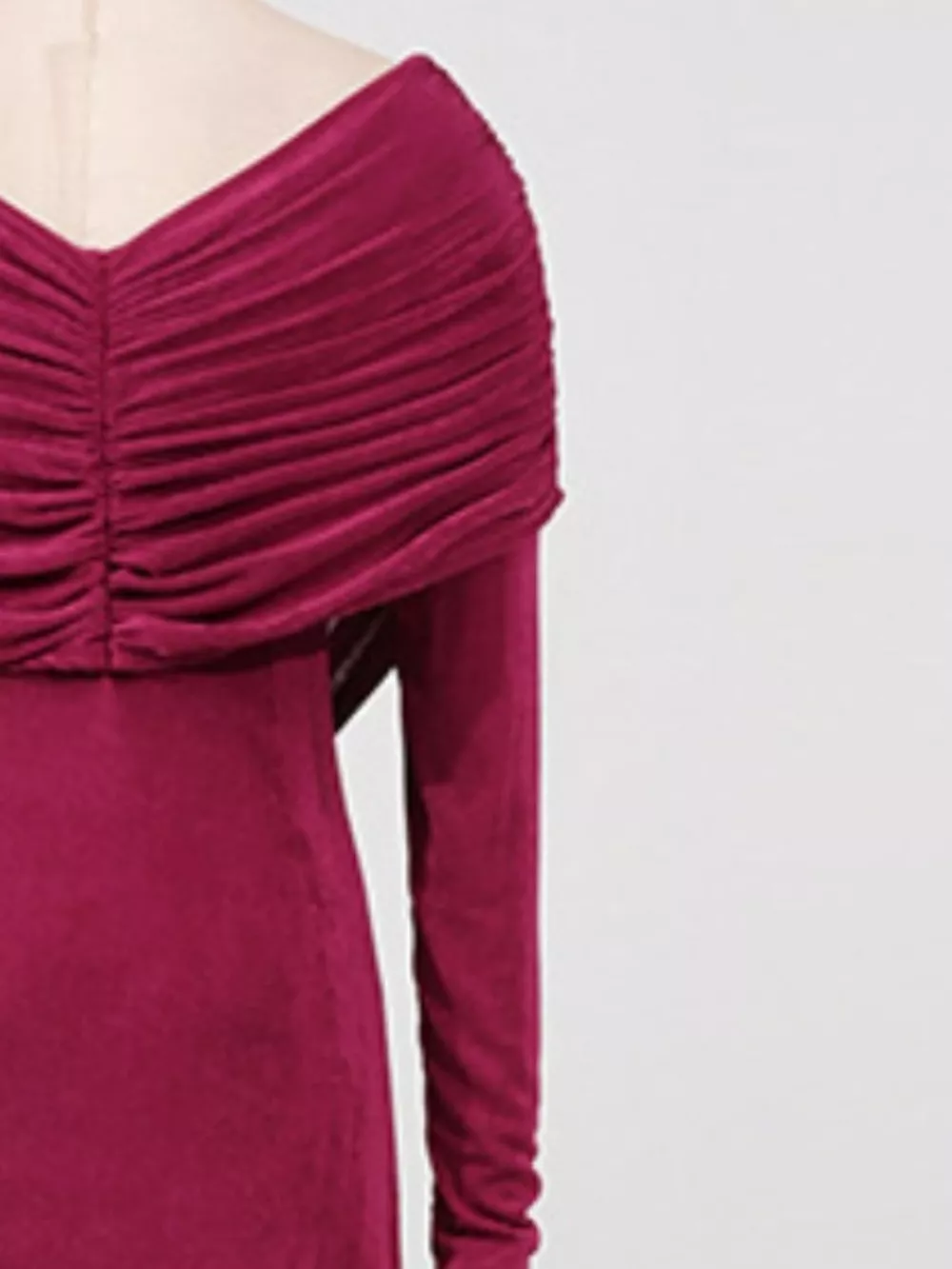 Ruched Draped Long Sleeve Maxi Dress, image 10