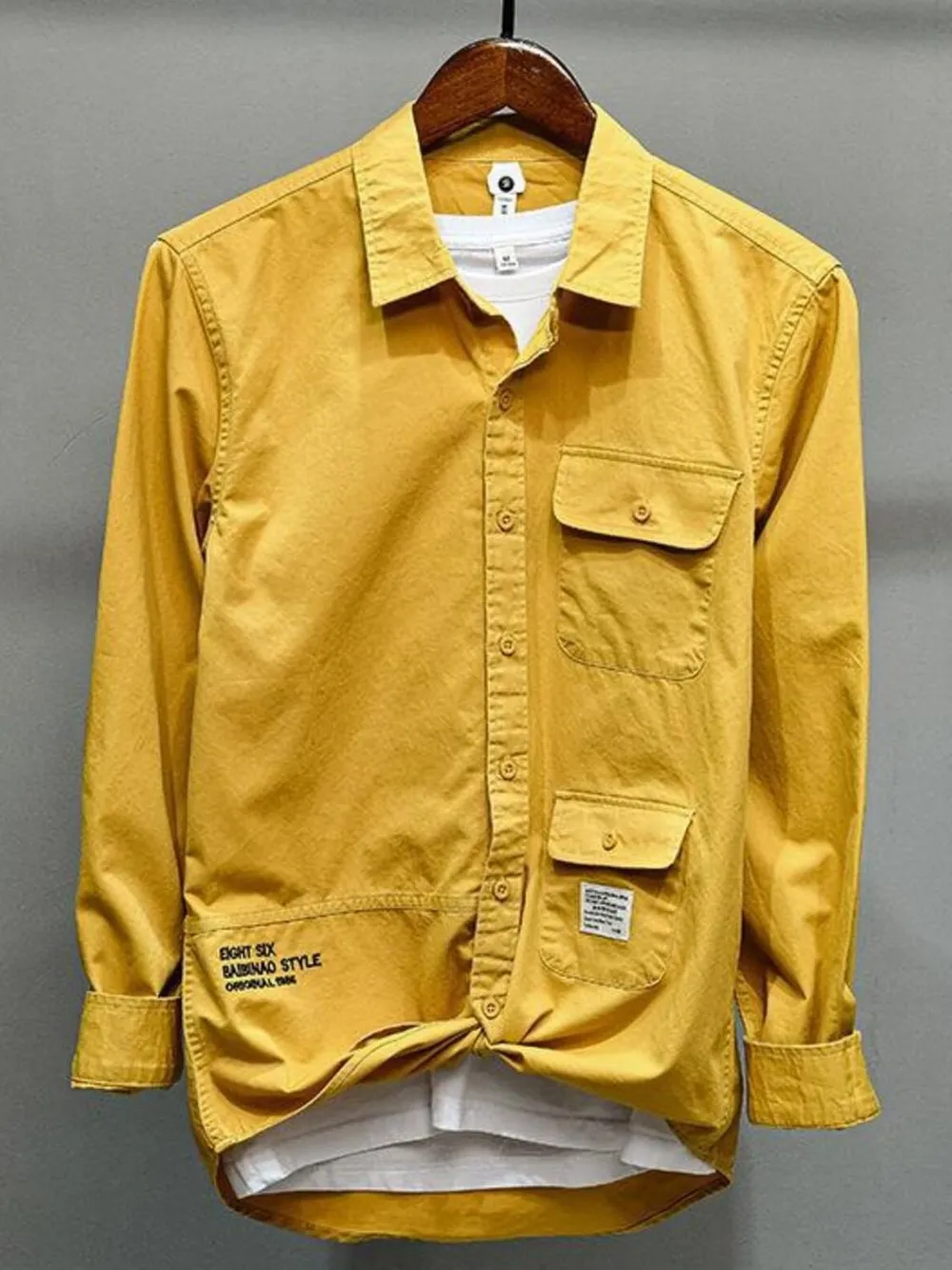 Men's Plus Size Button Up Long Sleeve Shirt, image 2