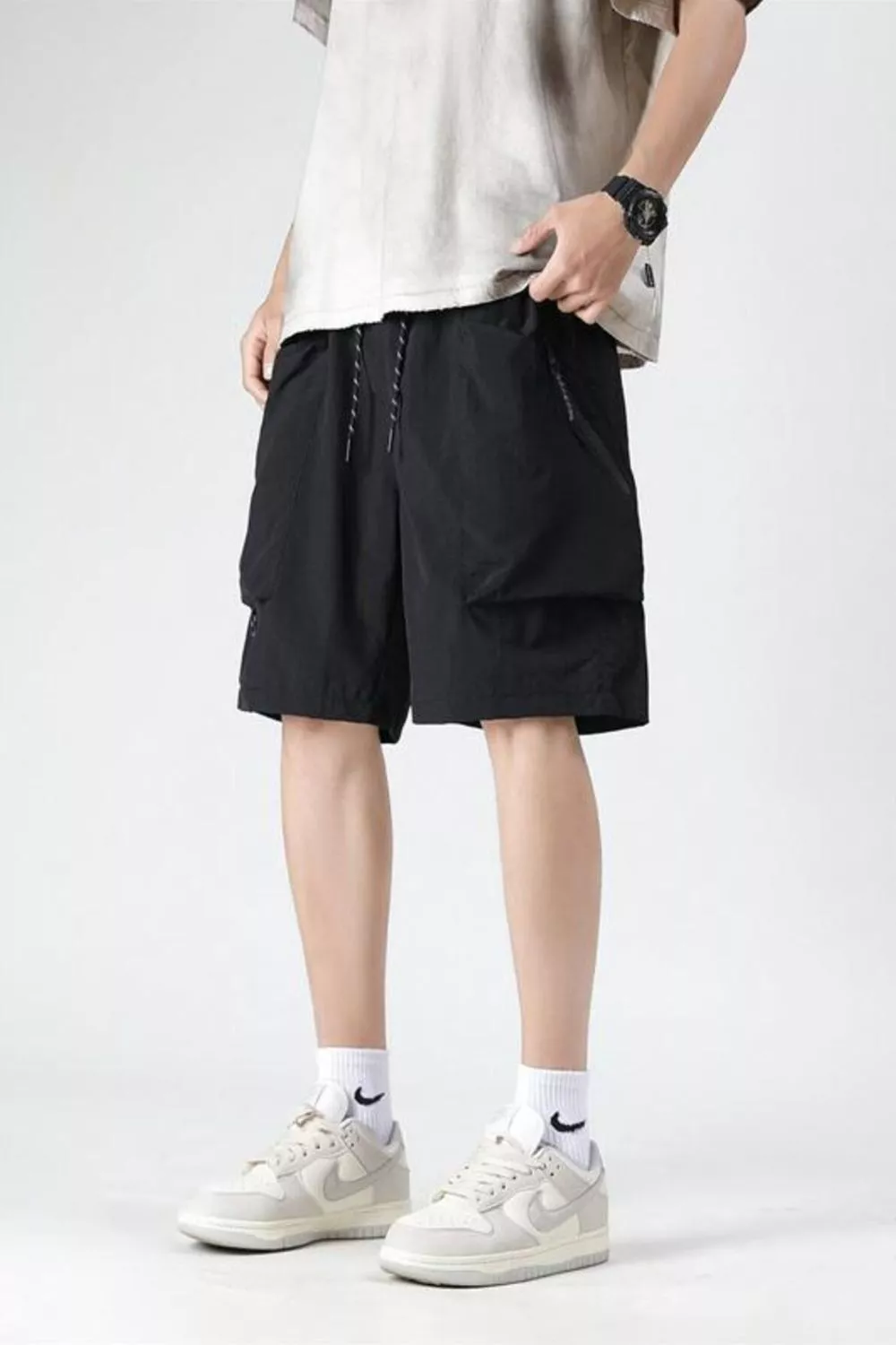 Men's Plus Size Cargo Pocket Relaxed Fit Shorts, image 7