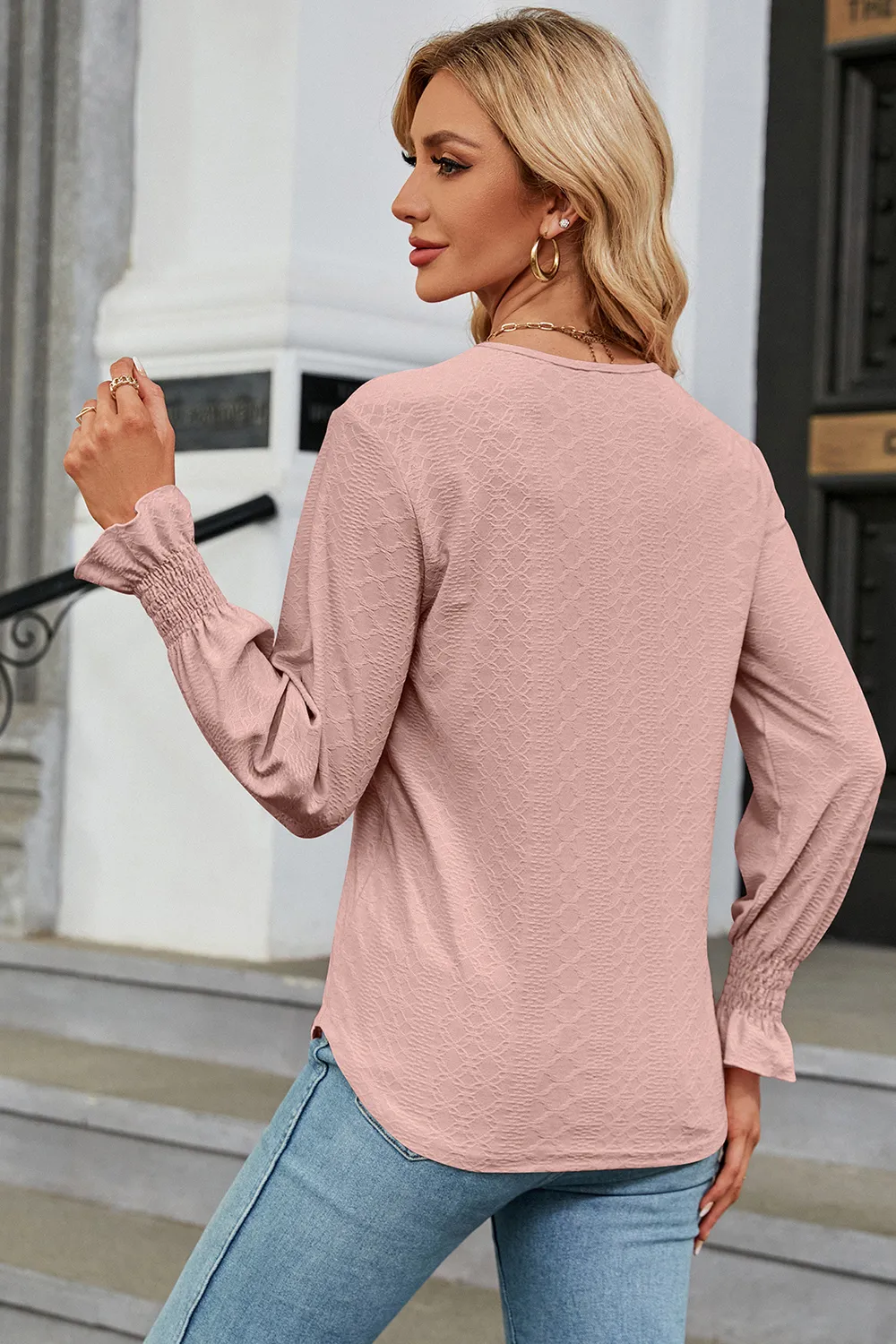 V-Neck Flounce Sleeve T-Shirt, image 18