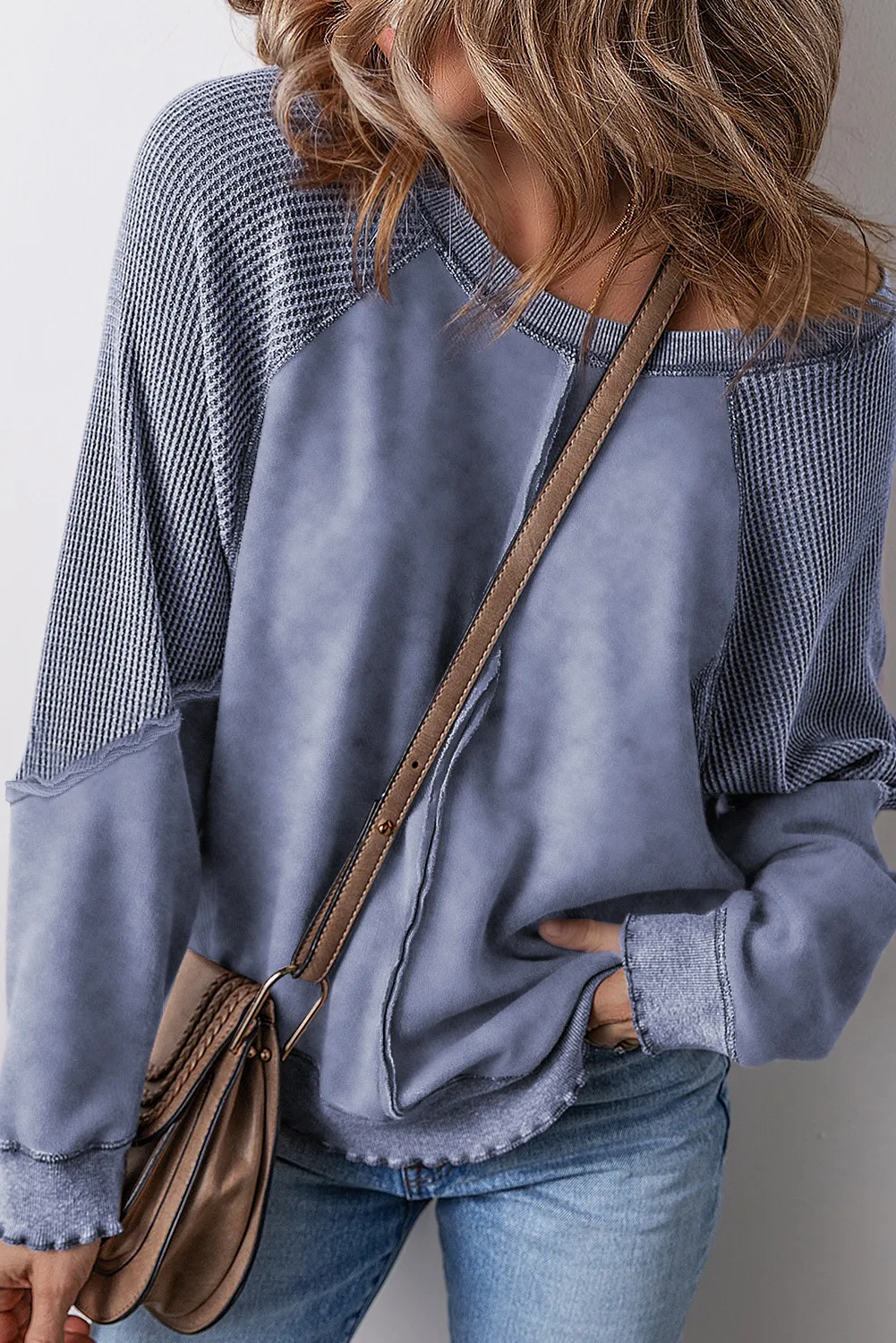 Exposed Seam Long Sleeve Sweatshirt, image 15