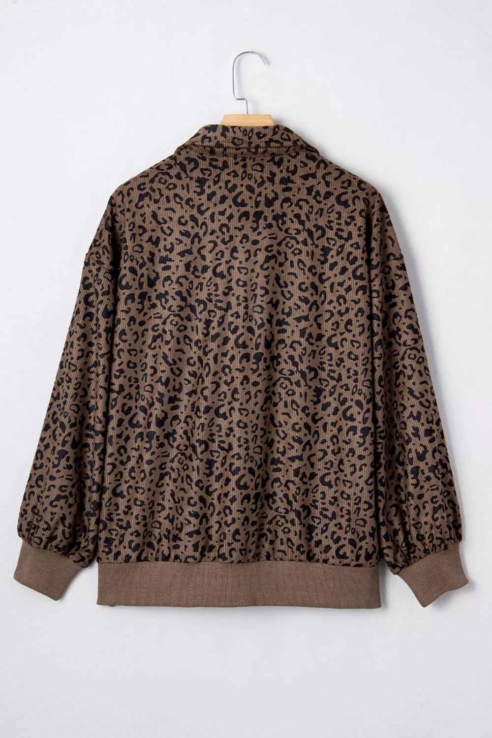 Leopard Print Quarter-Zip Sweatshirt, image 11