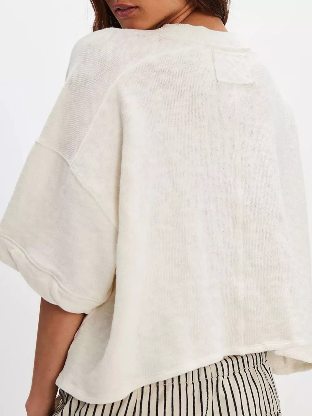 Button-Front Half Sleeve Cardigan, image 5