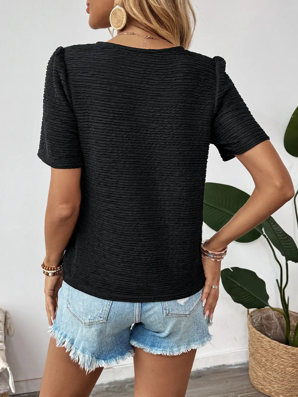 Tie Front V-Neck Blouse, image 4