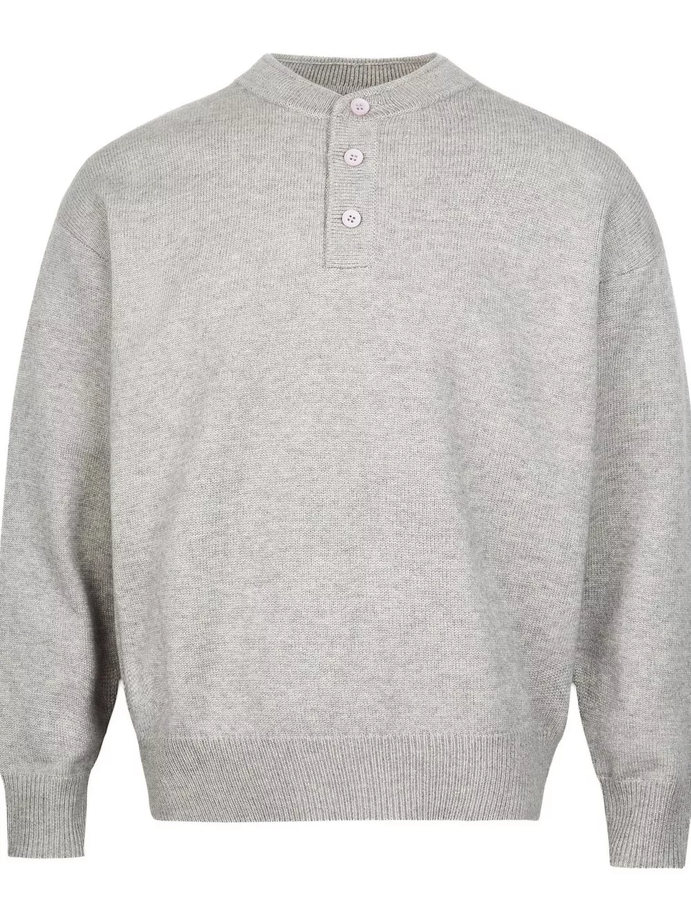 Men's Button Detail Drop Shoulder Sweater, image 2