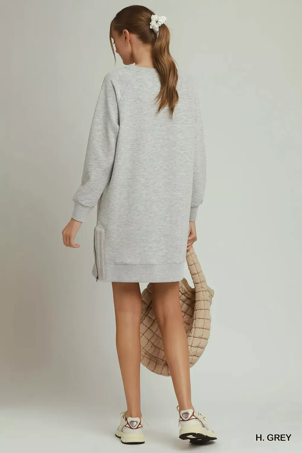 Side Crochet Zipper Detailed Dress, image 3