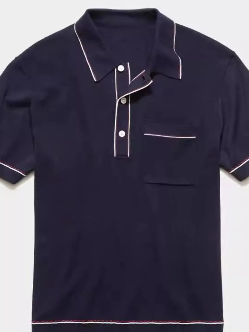 Men's Plus Size Button Detail Short Sleeve Polo, image 3