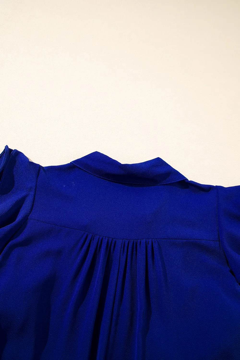 Ruffled Short Sleeve Collared V Neck Tiered Midi Dress, image 6