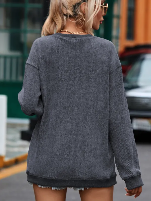 Full Size MERRY CHRISTMAS Round Neck Long Sleeve Sweatshirt, image 3
