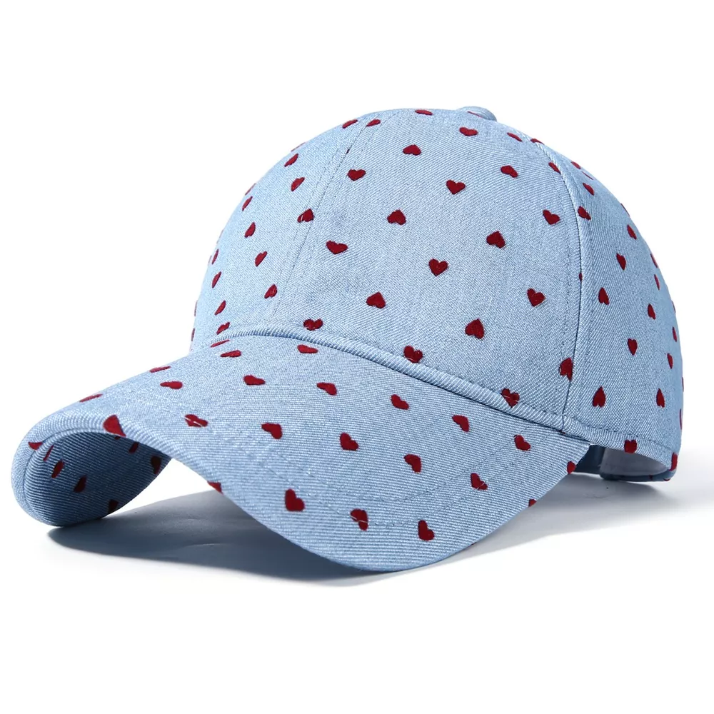 Heart-Patterned Casual Baseball Cap, image 5
