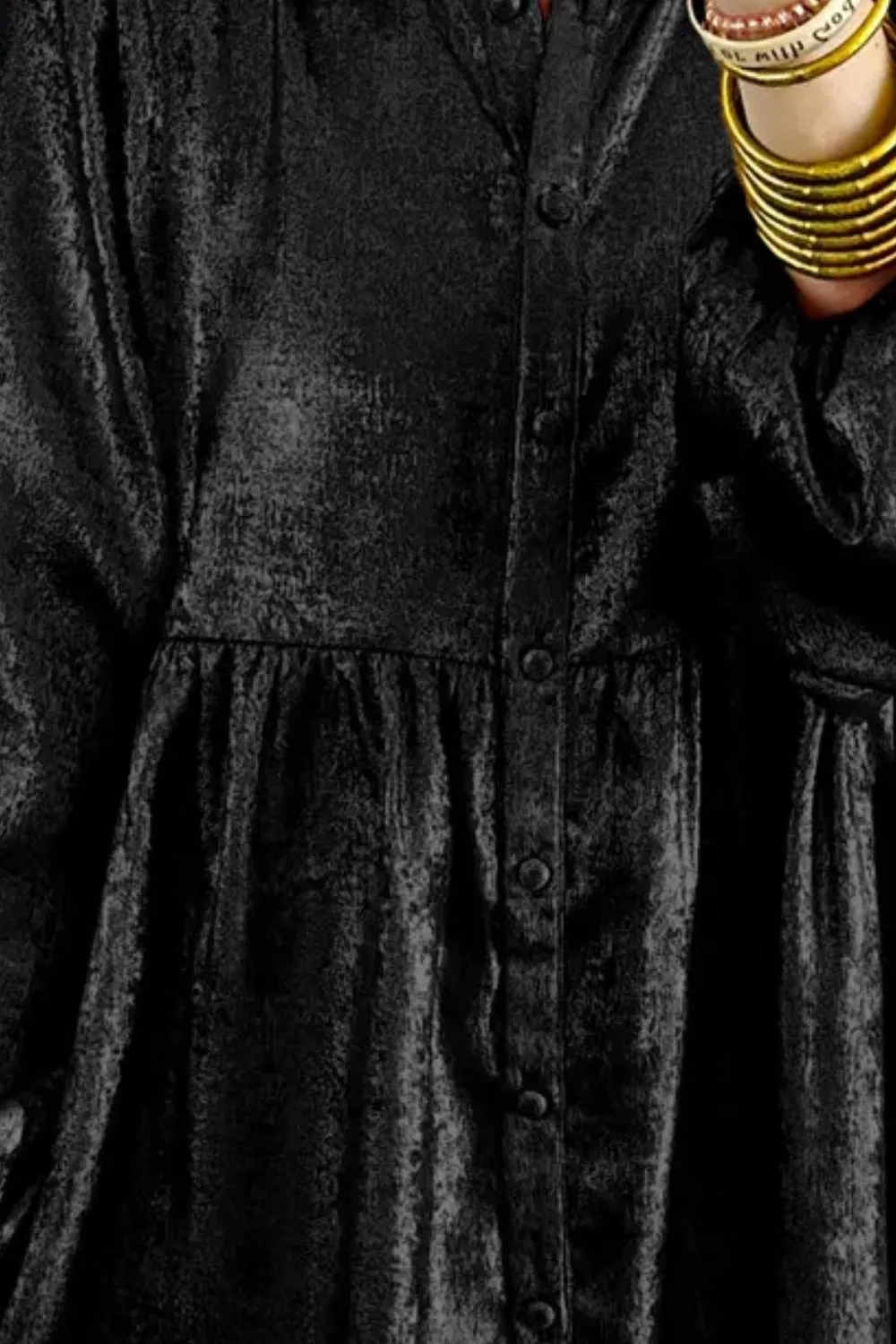 Metallic Sheen Long Sleeve Mini Dress, image 3
