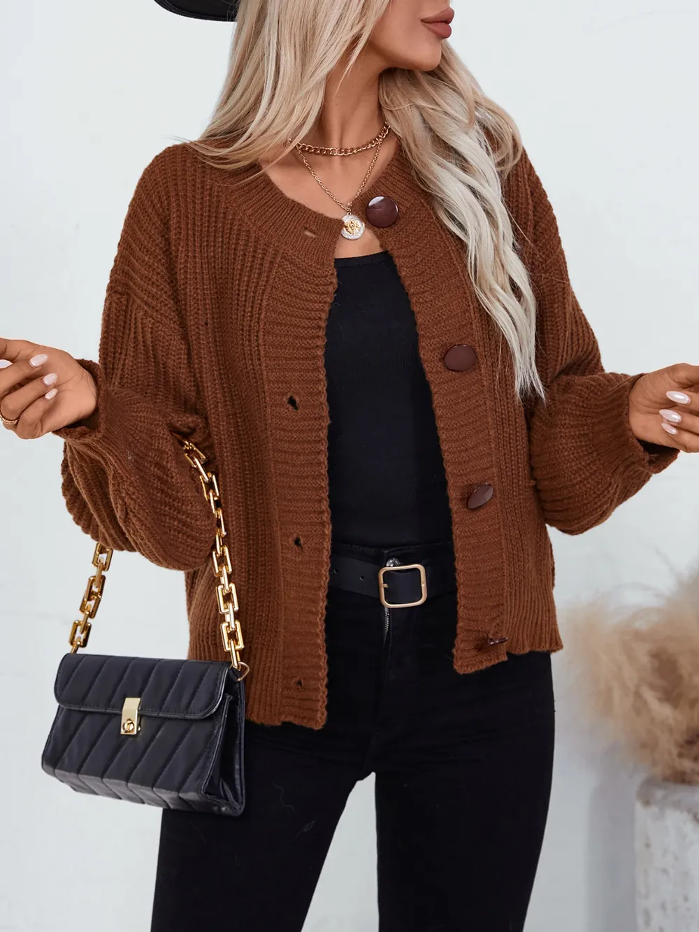 Button Down Long Sleeve Cardigan, image 2