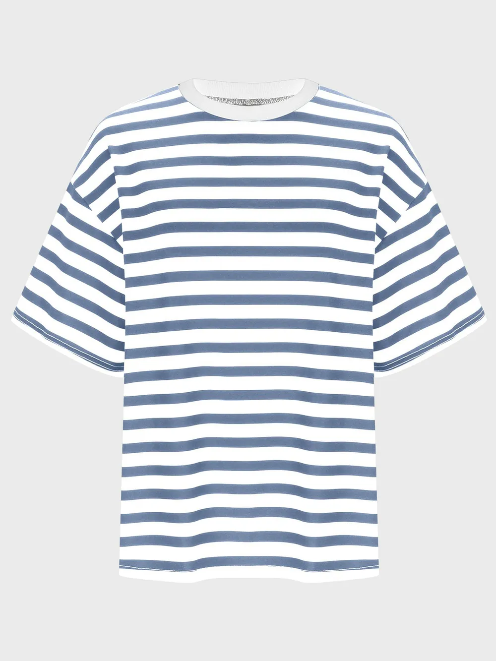 Striped Round Neck Half Sleeve T-Shirt, image 20