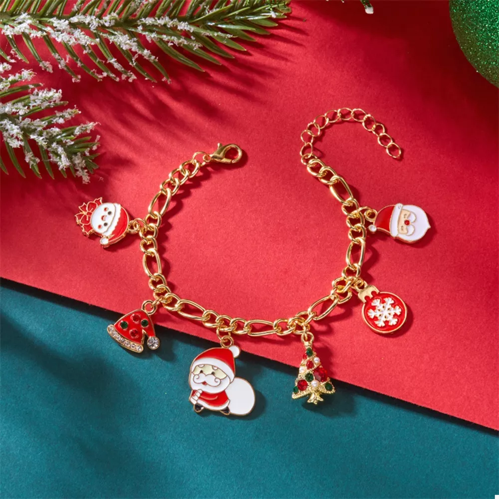 Christmas 18K Gold-Plated Charm Bracelet, image 2