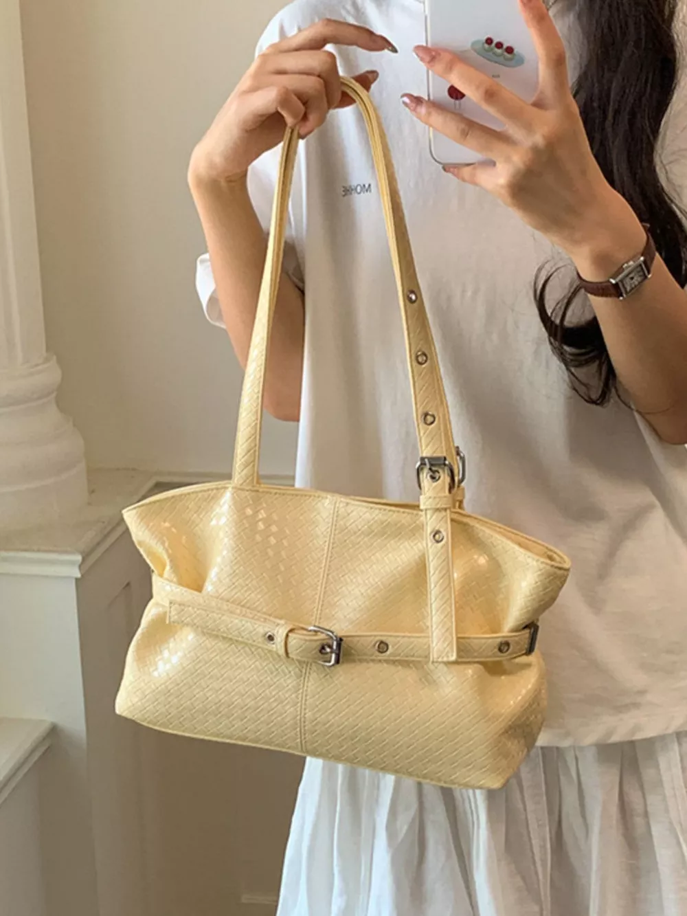 Buckle Detail Shoulder Bag, image 12