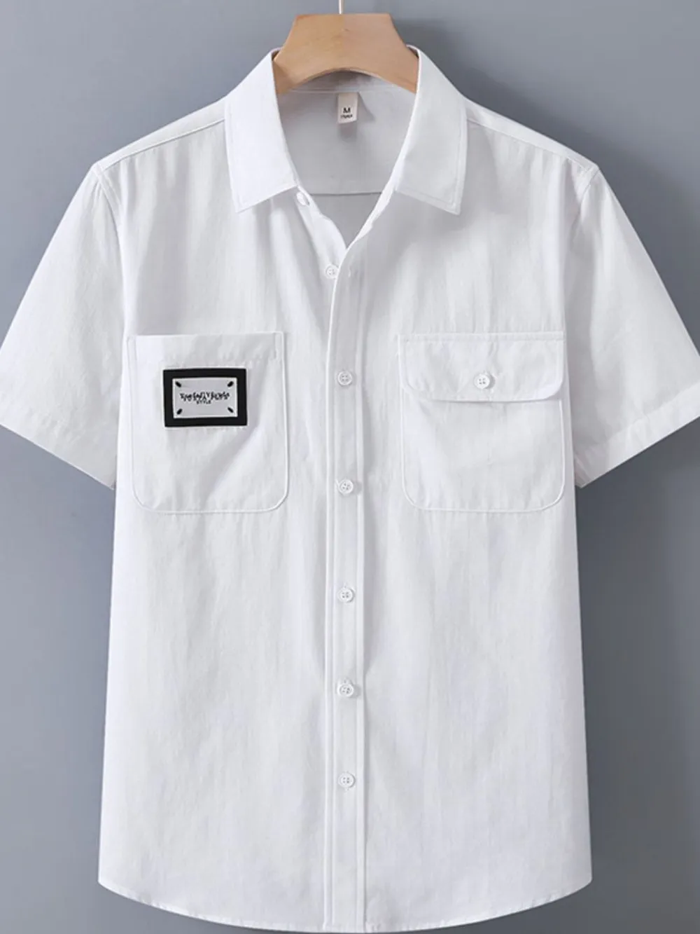 Men's Plus Size Button Up Short Sleeve Shirt, image 3