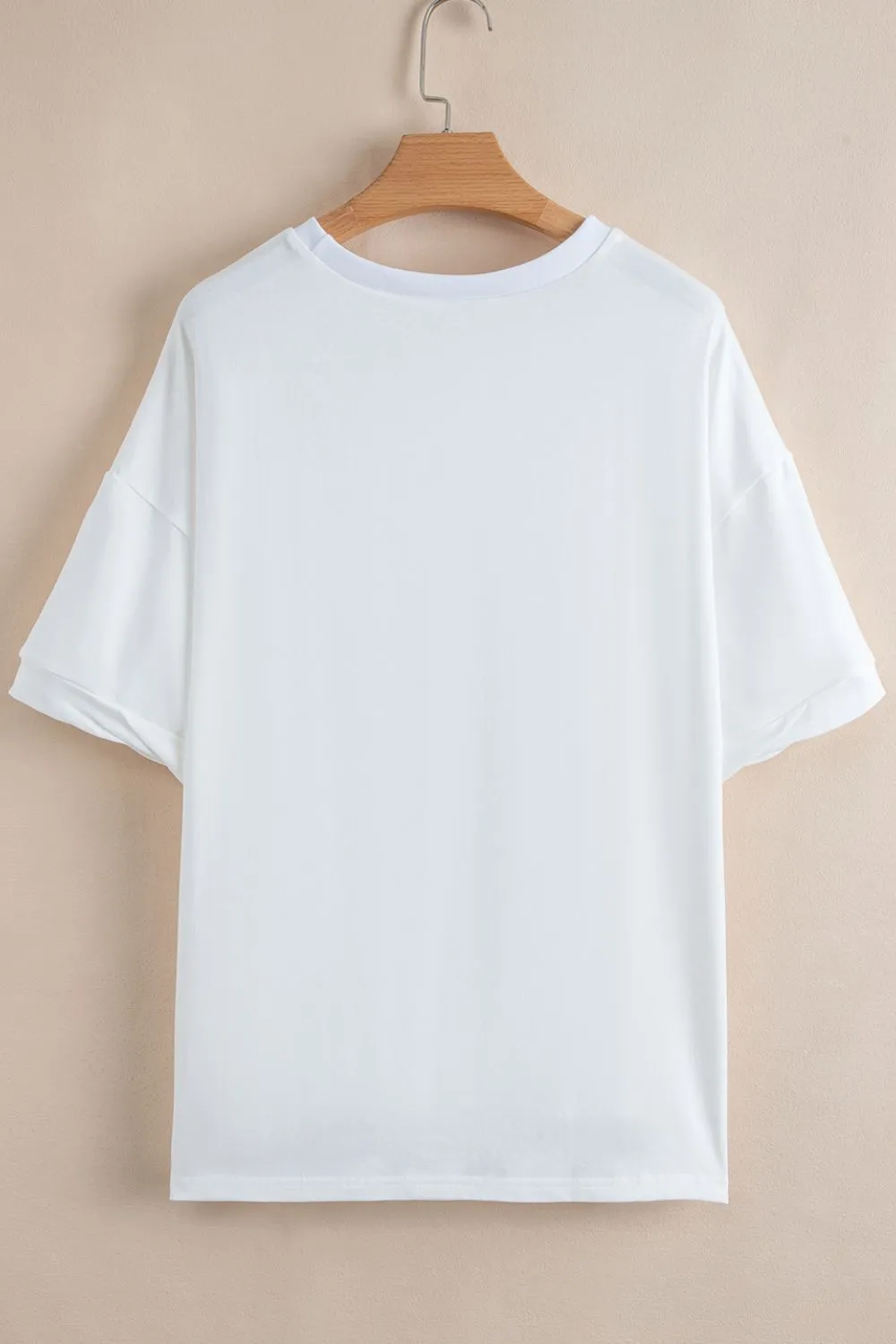 Loose Half Sleeve Hi Low Hem T Shirt, image 9