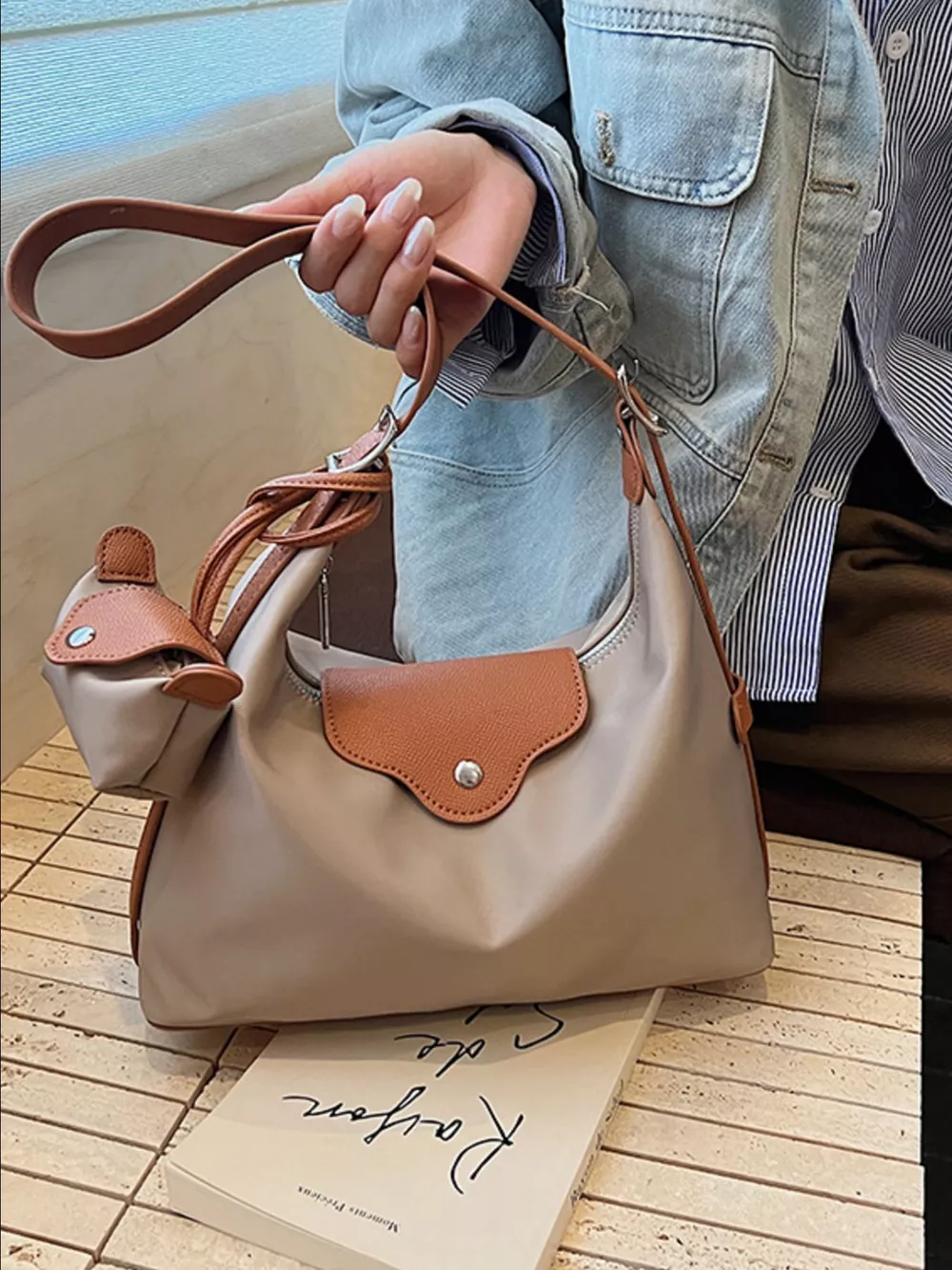 Hobo Crossbody Bag with Coin Purse, image 6