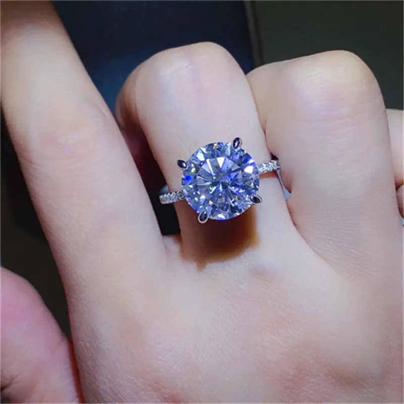 5 Carat Moissanite 925 Sterling Silver Ring, image 2