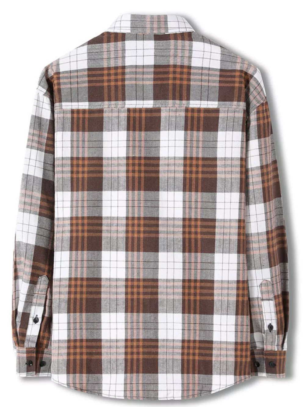 Men's Plus Size Classic Plaid Long Sleeve Shirt, image 3