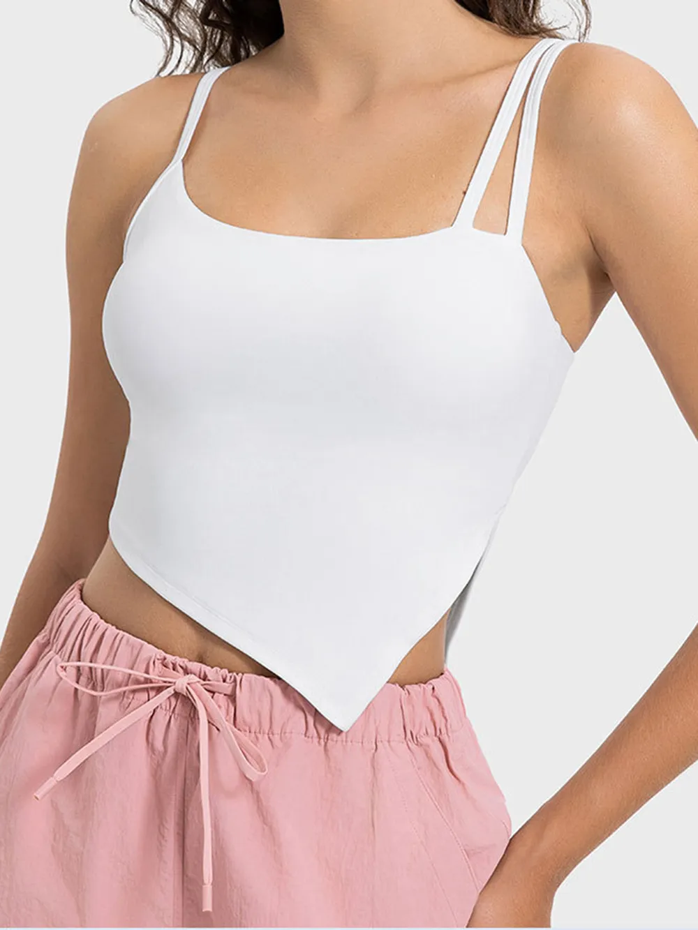 Slit Asymmetrical Neck Active Cami, image 4