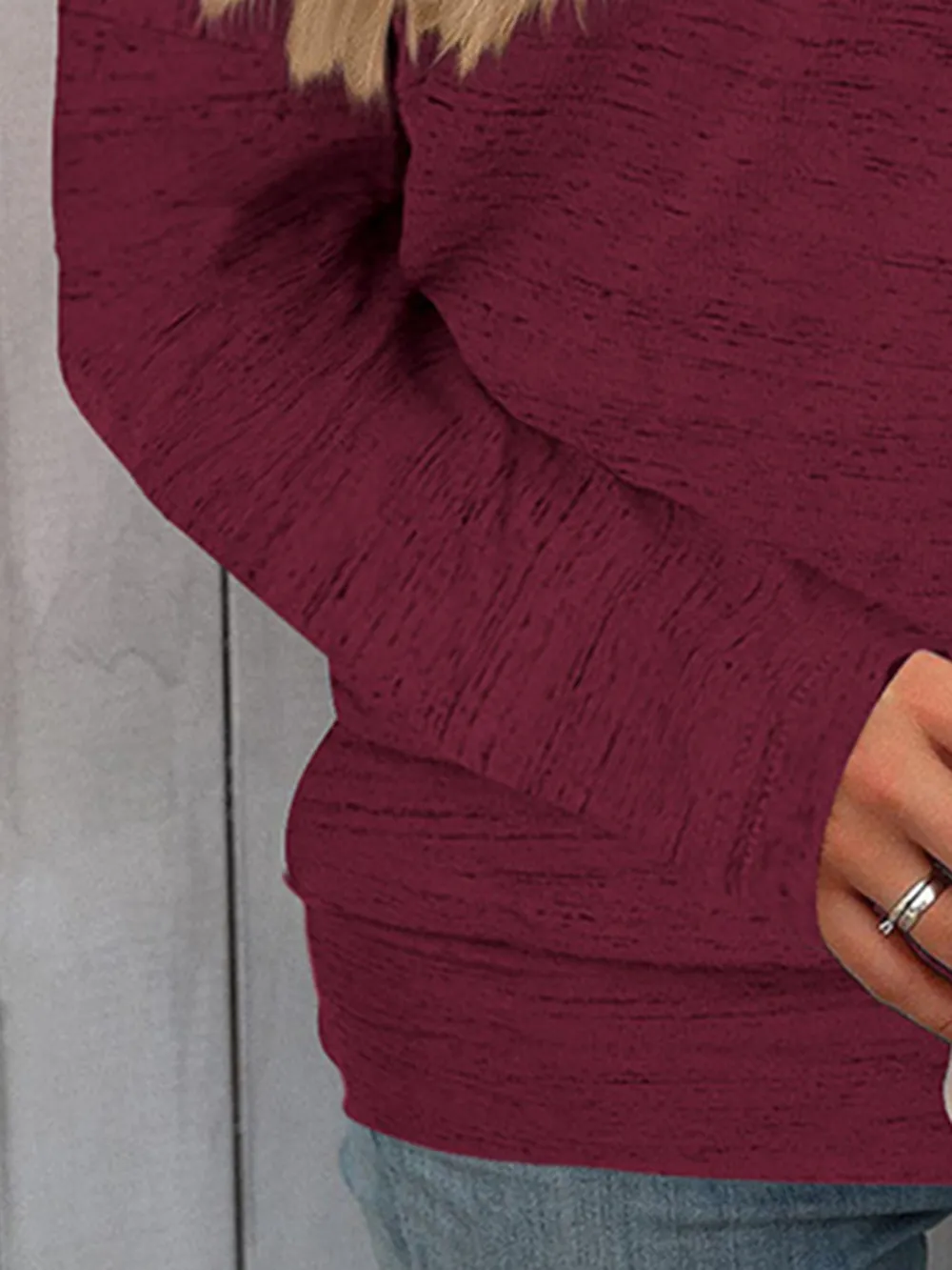 Full Size Heathered Long Sleeve Top, image 9