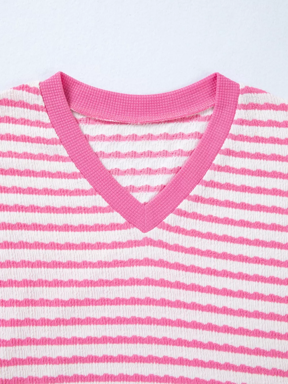 Striped V-Neck Casual T-Shirt, image 7