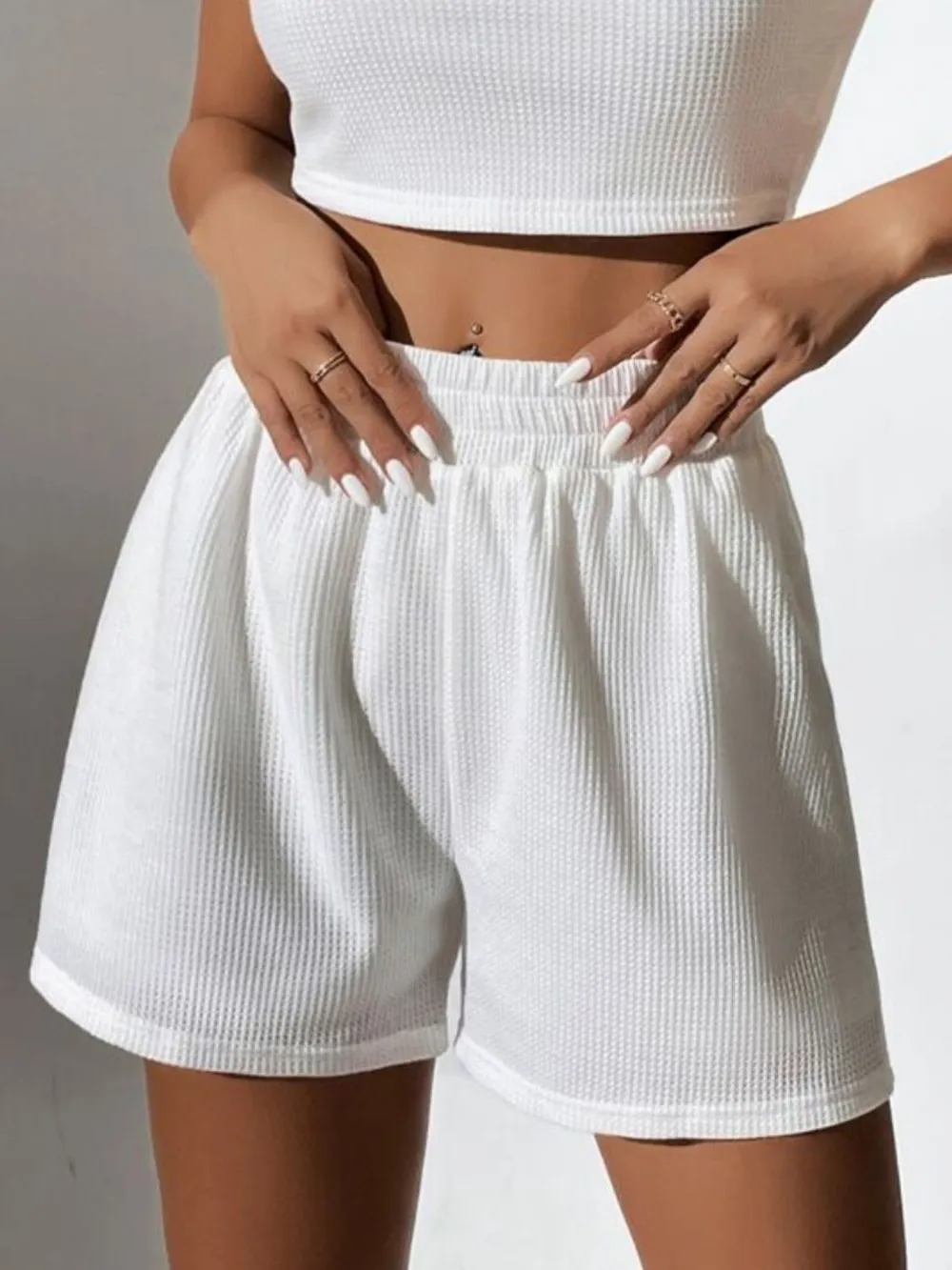 Full Size Wide Strap Tank and Shorts Set Plus Size, image 5