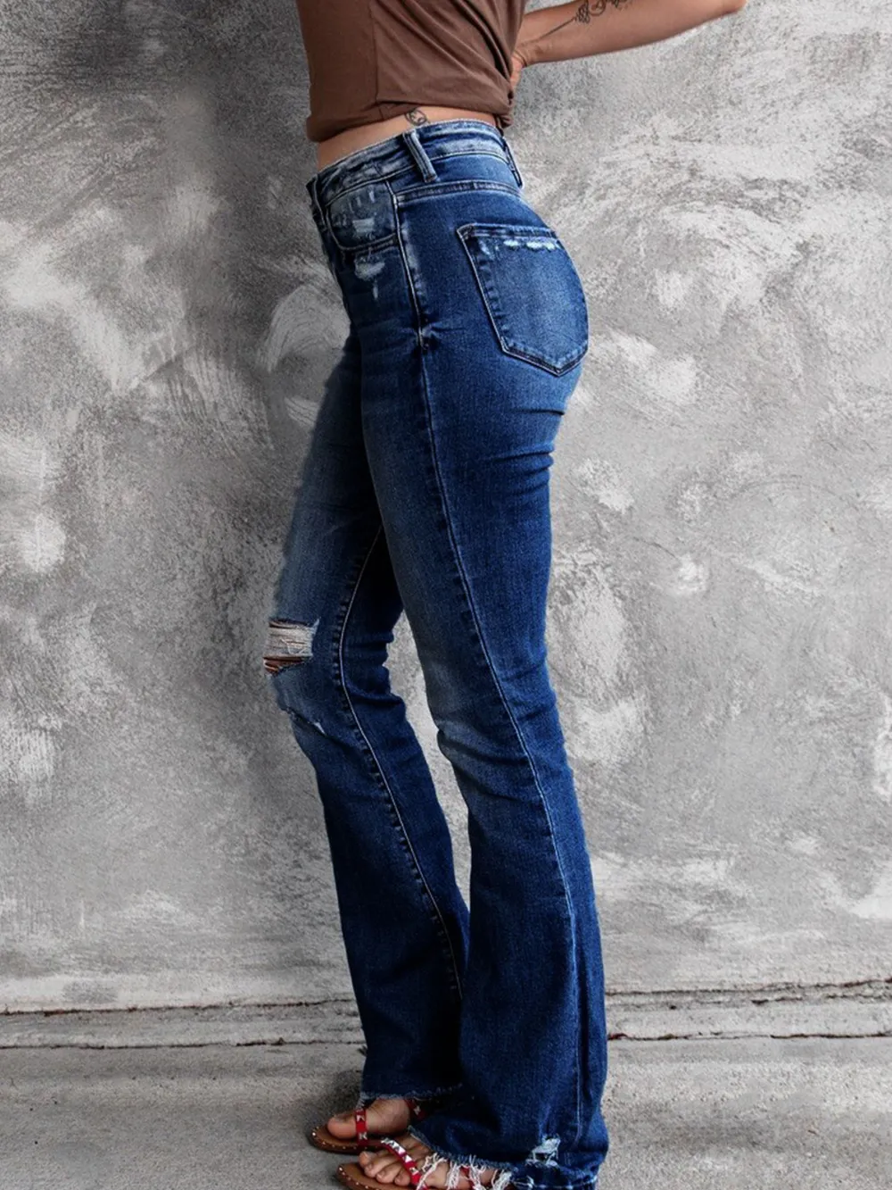 Distressed Flare Jeans, image 5