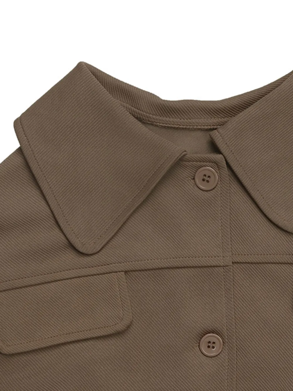 Collared Neck Button Down Jacket, image 2