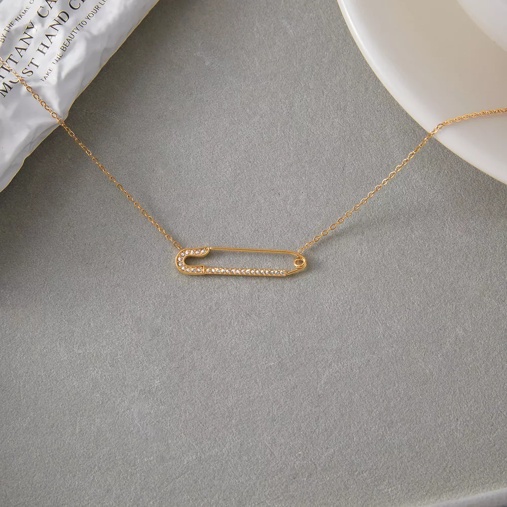 18K Gold-Plated Paperclip Necklace, image 5