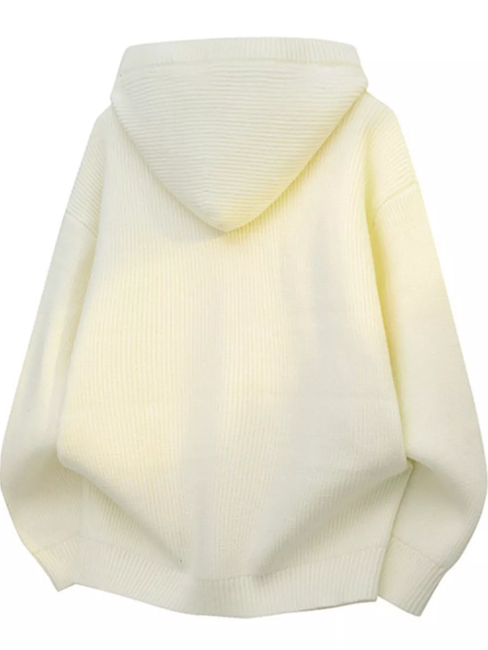 Men's Plus Size Button Detail Hooded Sweater, image 2