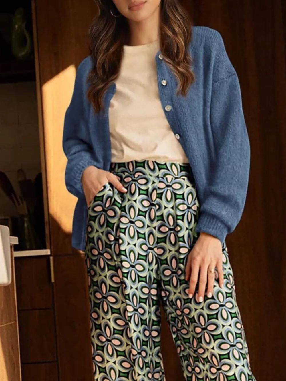 Button-Down Dropped Shoulder Cardigan, image 18