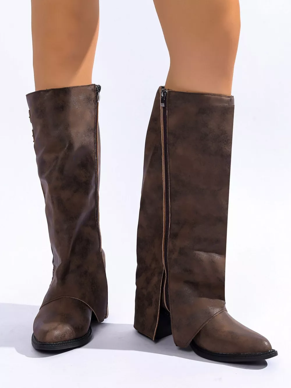 Point Toe Block Heels Boots, image 6