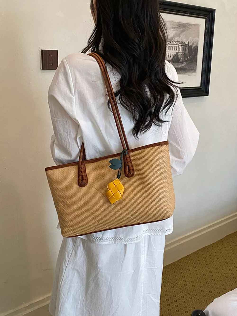 Contrast Trim Shoulder Bag, image 6