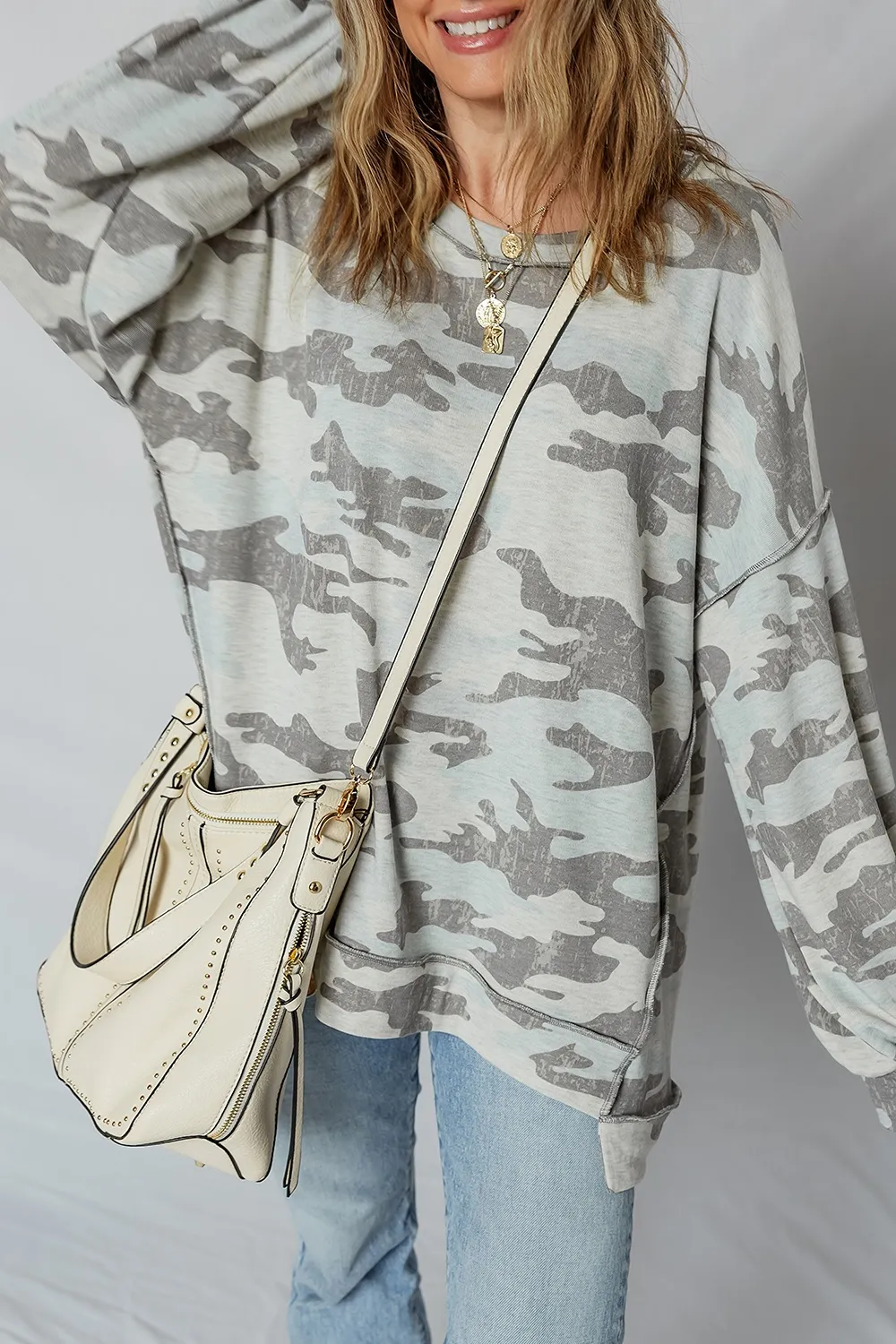 Camouflage Long Sleeve Sweatshirt, image 4