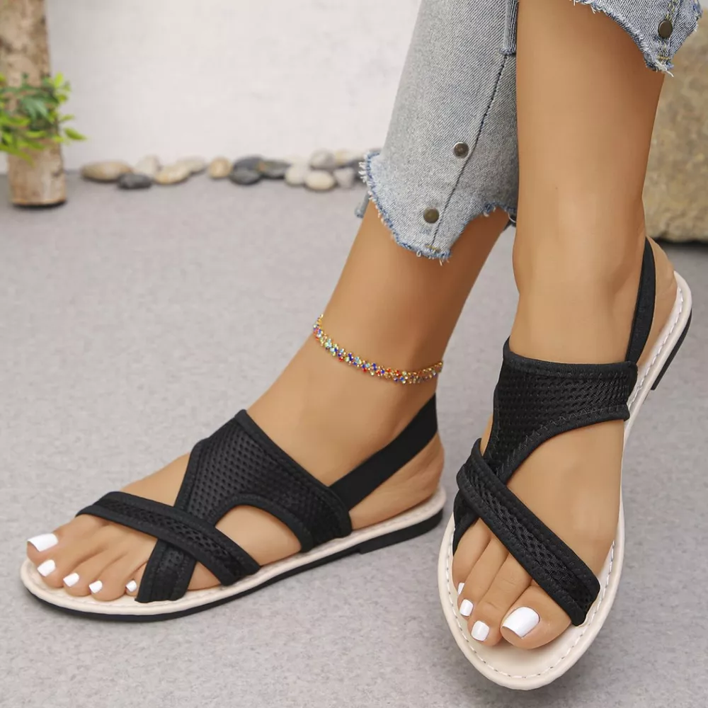 Open Toe Mesh Sandals, image 7