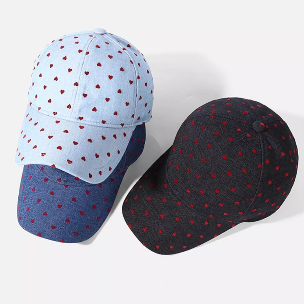 Heart-Patterned Casual Baseball Cap, image 2