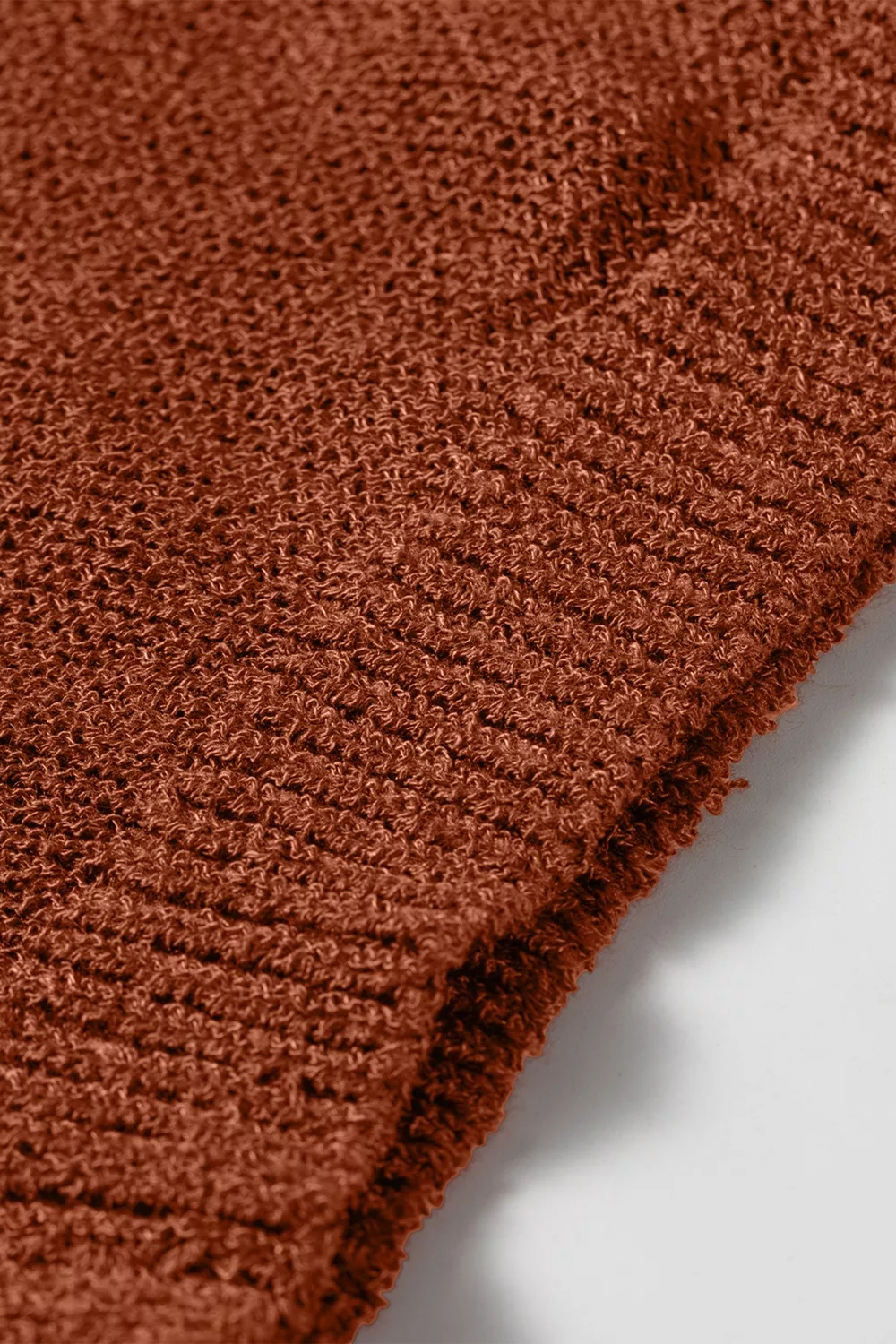 Ribbed Knit Round Neck Short Sleeve Sweater, image 8