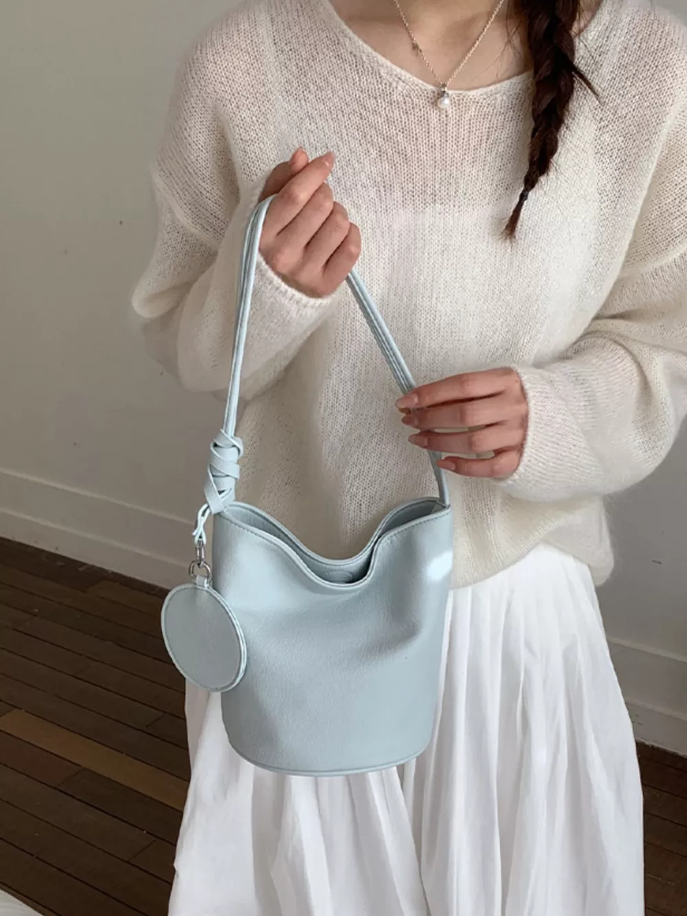 PU Leather Bucket Handbag, image 4