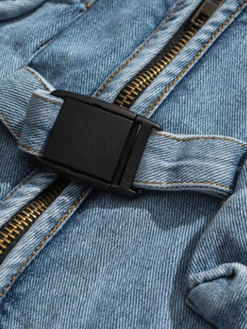 Multi-Pocket V-Neck Denim Vest, image 6