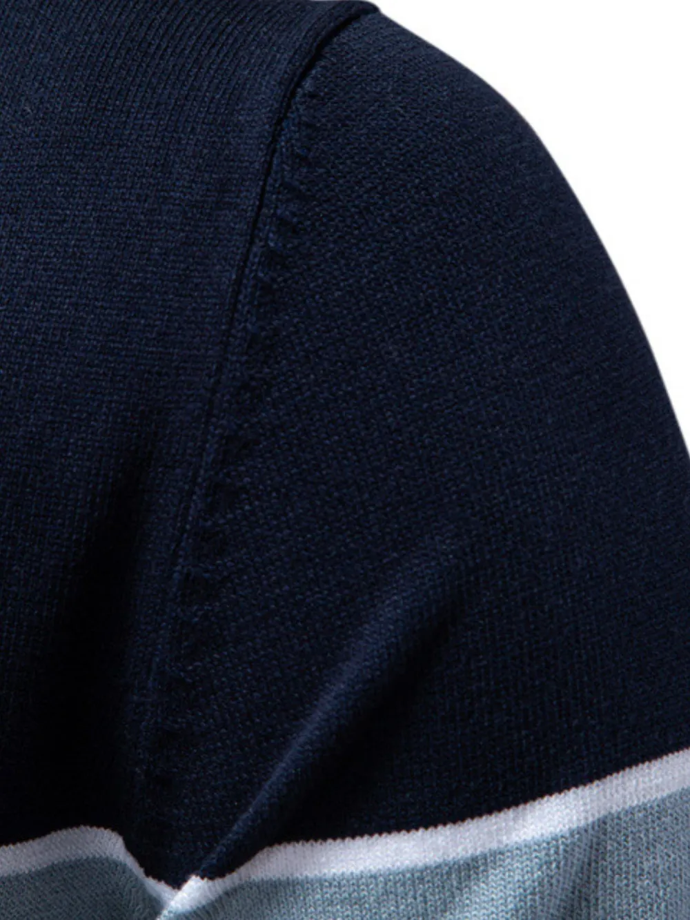 Men's Color Block Short Sleeve Knit Polo Shirt, image 3